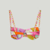 Pucci Printed cotton-terry bikini top