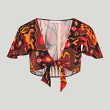 Pucci Angoli print knotted top