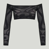 Pucci Marmo jacquard cropped top