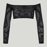 Pucci Marmo jacquard cropped top