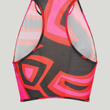 Pucci Labirinto print ruffle sleeveless top