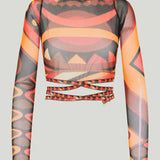 Pucci Vivara print tulle crop top