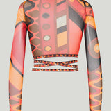 Pucci Vivara print tulle crop top