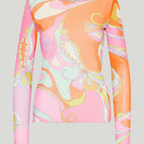 Pucci Orchidee print tulle top
