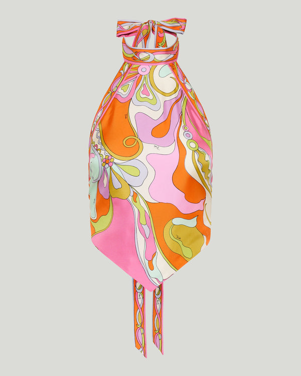 Pucci Orchidee print silk top