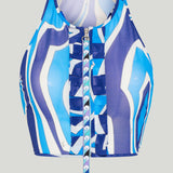 Pucci Labirinto print ruffle top