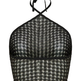 Missoni Zigzag lamé halterneck top