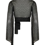 Missoni Wrap lamé top