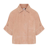 Loewe Paula's Ibiza Short sleeve Suede goatskin shirt