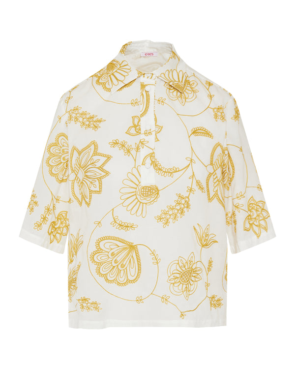 Eres Izana embroidered cotton-blend shirt