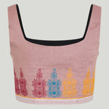 House of Aegae Korinthia embroidered crop top