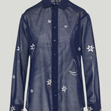 Kyr Lakis Mermaid print cotton shirt