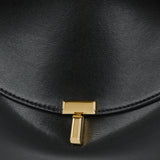 T-Lock leather clutch