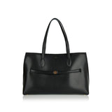 Embroidered leather lounge tote bag