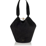 Lotus mini suede zebra‑print tote bag