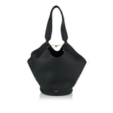 Lotus small leather tote bag