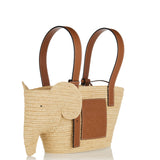 Small Elephant raffia basket bag