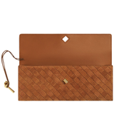 Andiamo Intrecciato suede leather clutch bag