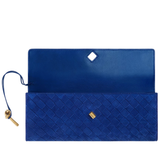 Andiamo Intrecciato suede leather clutch bag