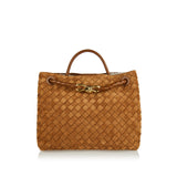 Andiamo Intrecciato suede tote bag