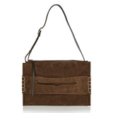 Loafer suede messenger bag