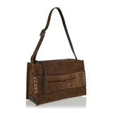 Loafer suede messenger bag