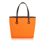 Small leather anchor canvas tote bag