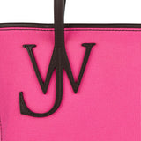 Small leather anchor canvas tote bag