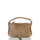 Small Marcie suede leather shoulder bag
