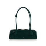 Le Teckel medium suede shoulder bag