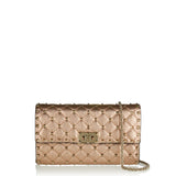 Rockstud Spike laminated leather shoulder bag