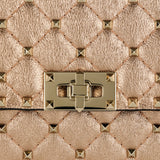 Rockstud Spike laminated leather shoulder bag