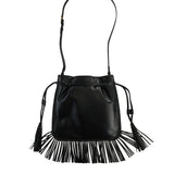 Fringed-hem shoulder bag