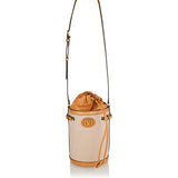 Antibes drawstring canvas bucket bag