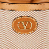 Antibes drawstring canvas bucket bag