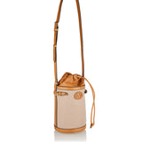 Antibes drawstring canvas bucket bag