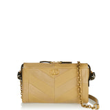 Panthea paneled leather shoulder bag