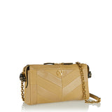 Panthea paneled leather shoulder bag