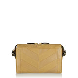 Panthea paneled leather shoulder bag