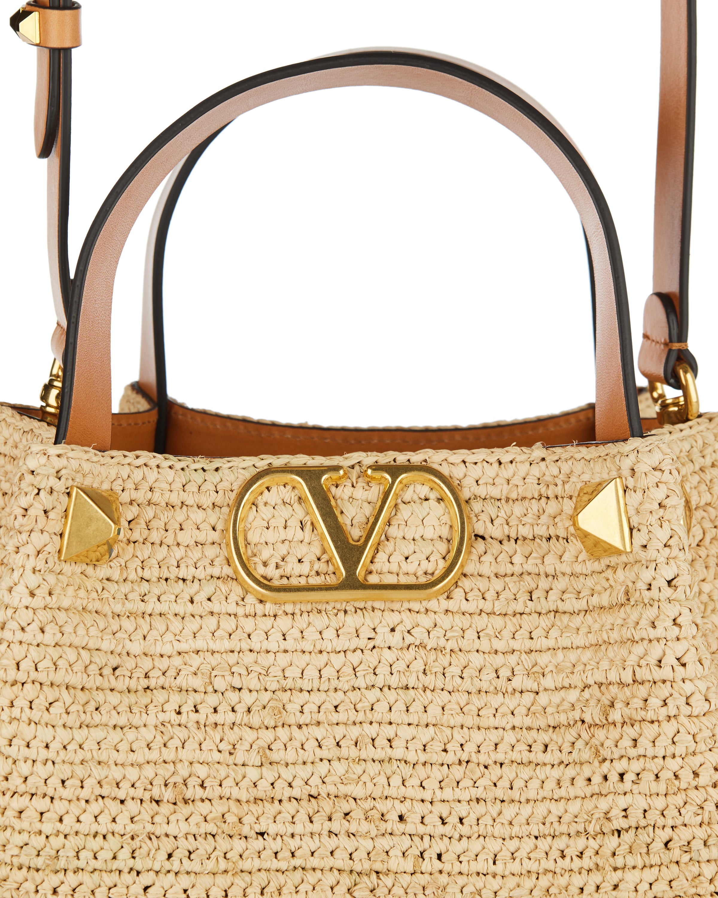 Valentino Garavani VLogo raffia small shopping bag – Luisa World