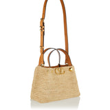 Valentino Garavani VLogo raffia small shopping bag