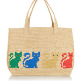 Valentino Garavani Large Embroidered raffia tote bag
