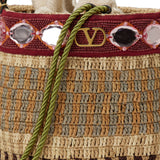 Valentino Garavani Vlogo medium embellished bucket bag