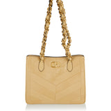 La Seine small chevron leather shopping bag