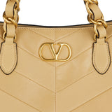 La Seine small chevron leather shopping bag