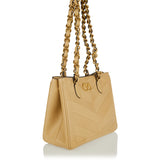 La Seine small chevron leather shopping bag