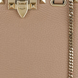 Rockstud mini leather shopping bag