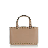 Rockstud mini leather shopping bag