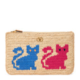 Valentino Garavani Raffiachat raffia clutch with embroidery