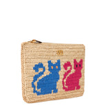 Valentino Garavani Raffiachat raffia clutch with embroidery